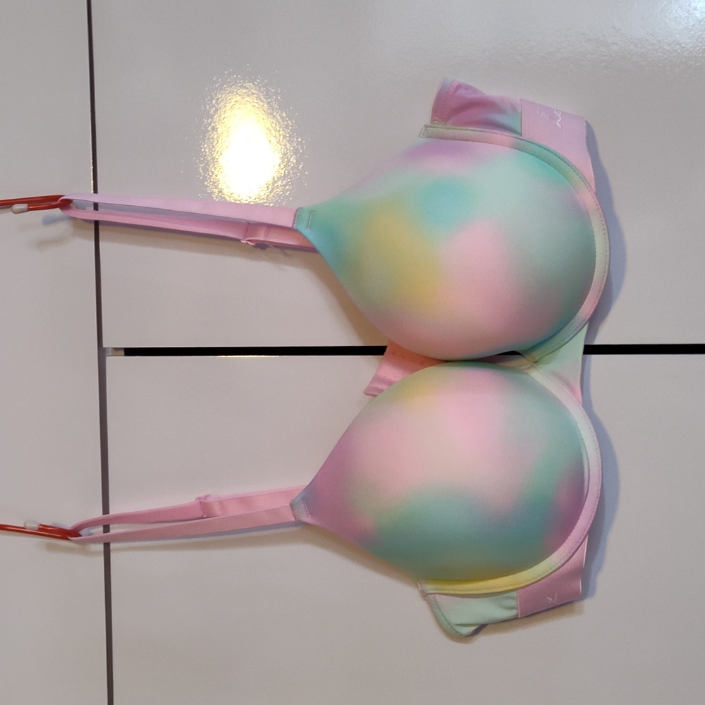 Pink chiffon colored bra